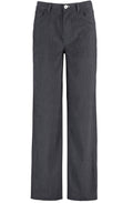 Black Wide Leg Corduroy Trousers