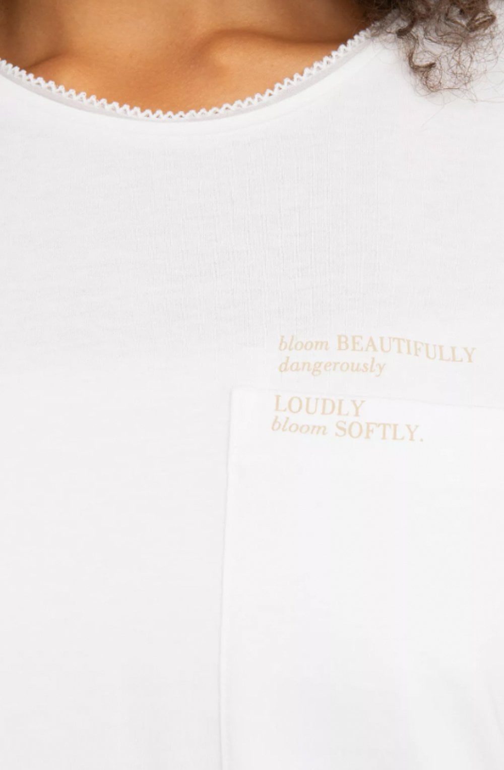 Bloom Beautifully White T Shirt