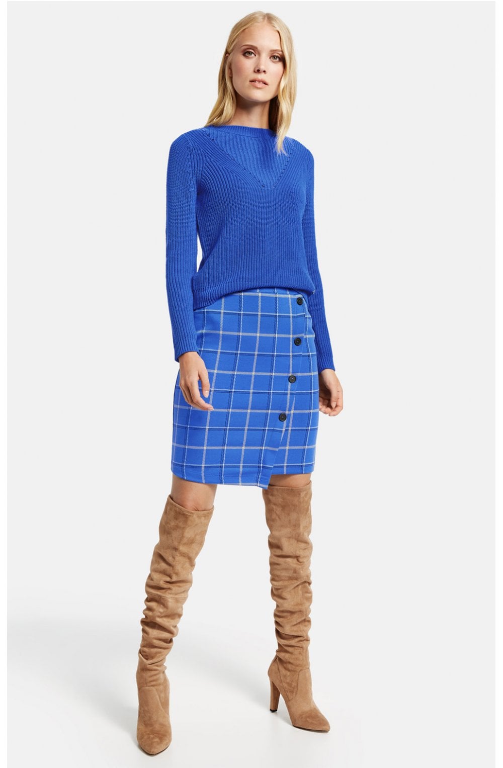 Blue Check Skirt