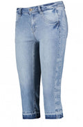 Blue Denim Short Cropped Jeans