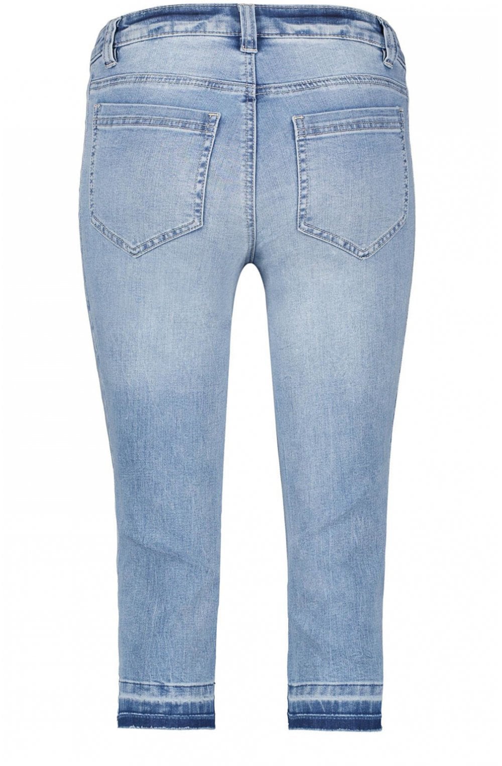 Blue Denim Short Cropped Jeans