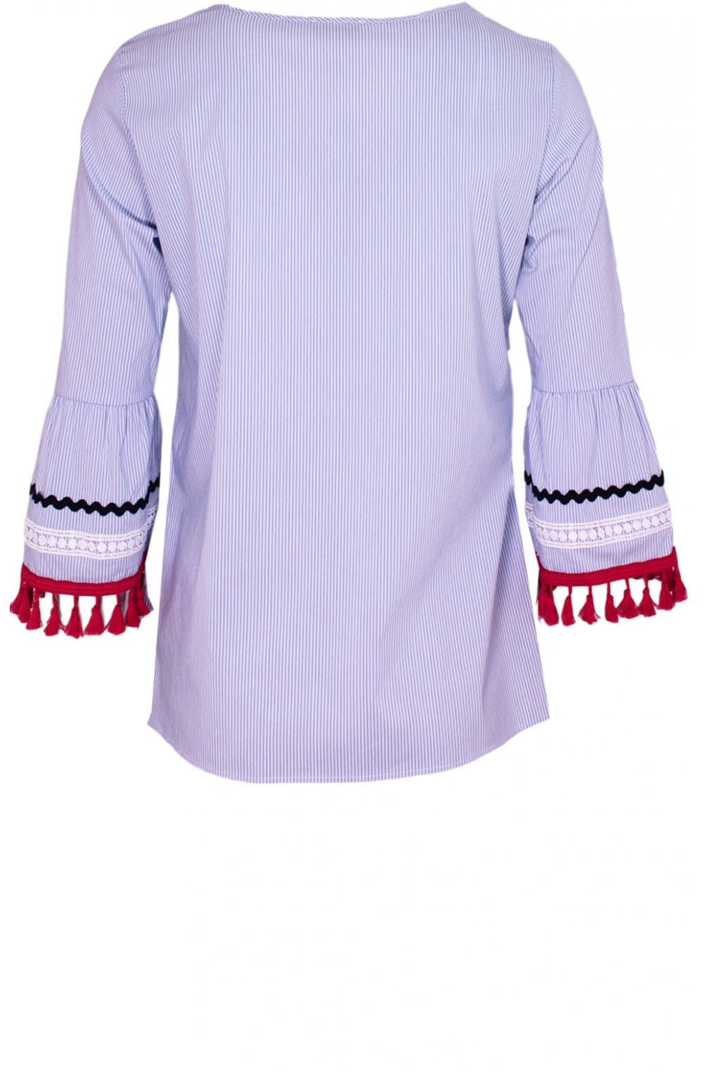 Blue Fine Striped Blouse