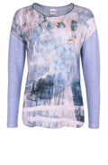 Blue Floral Front Top
