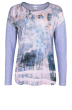 Blue Floral Front Top