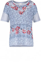 Blue Floral Print T Shirt