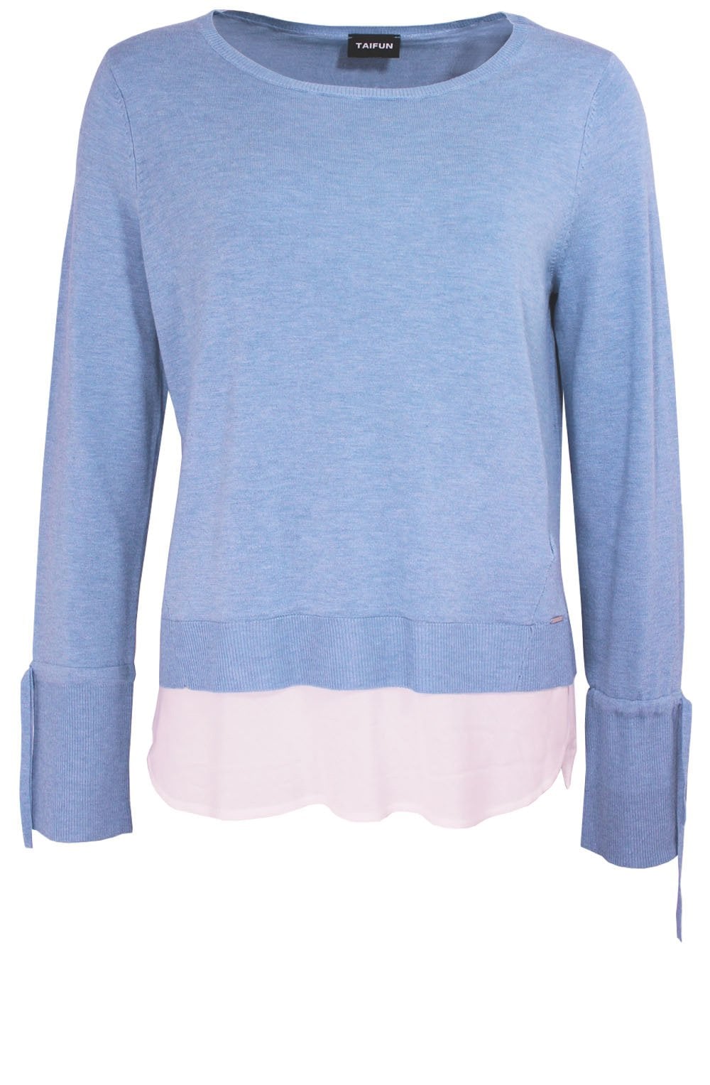Blue Knit Layered Effect Top
