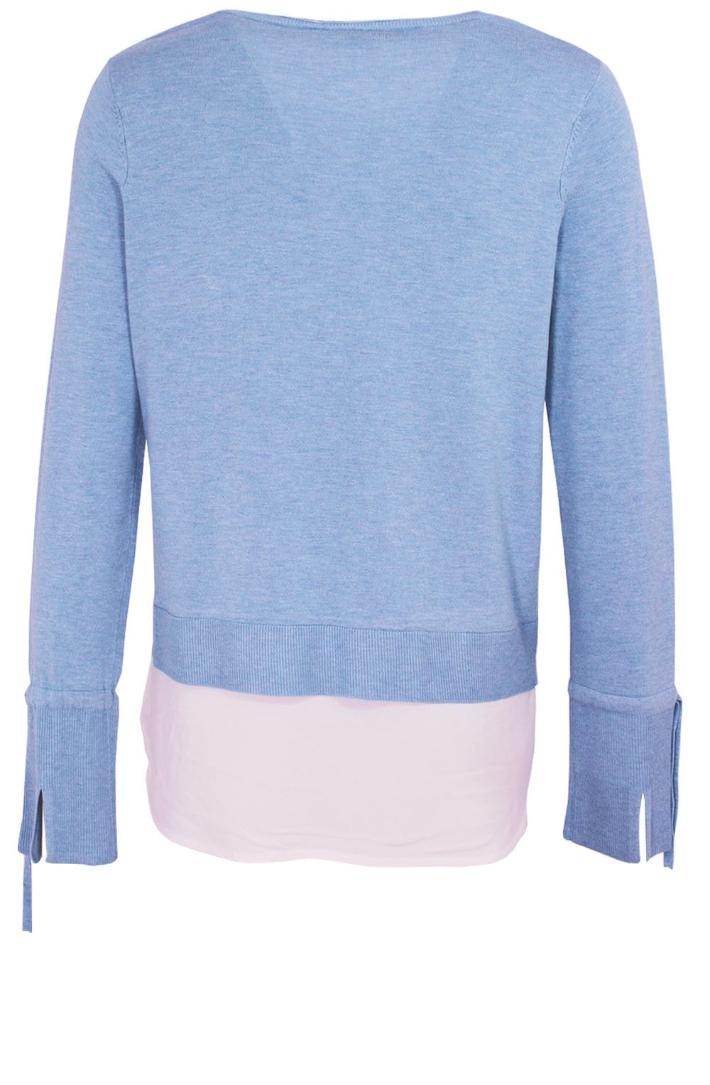 Blue Knit Layered Effect Top