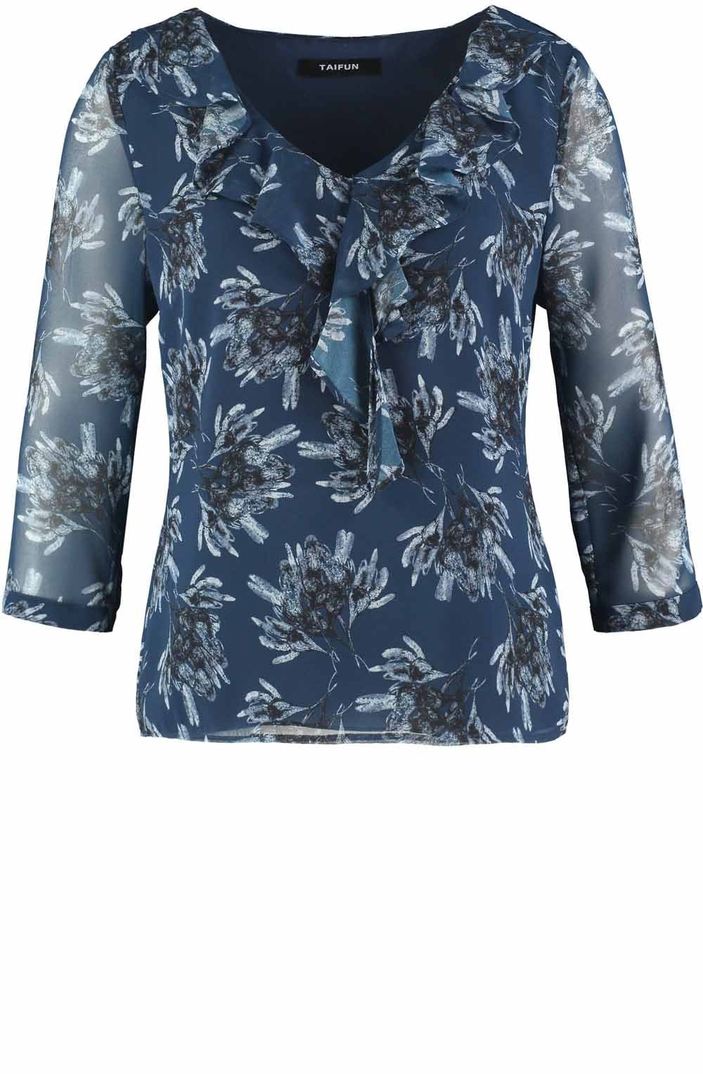 Blue Patterned Blouse