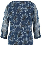 Blue Patterned Blouse