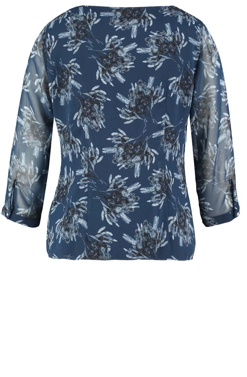 Blue Patterned Blouse