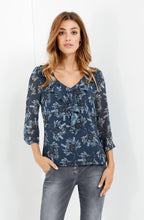 Blue Patterned Blouse