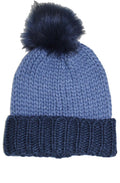 Blue Pom Pom Hat