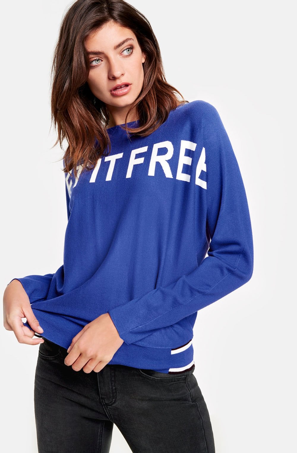 Blue Set It Free Motif Jumper