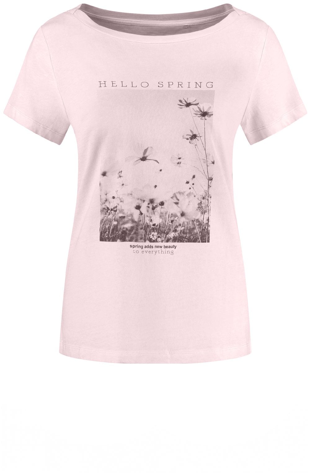 Blush Pink Hello Spring T Shirt