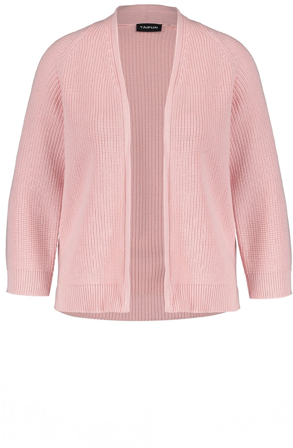 Blush Pink Ribbed Knit Cardigan