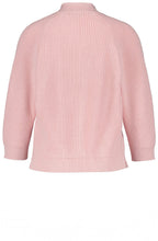 Blush Pink Ribbed Knit Cardigan