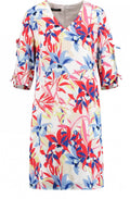 Bold Floral Print Shift Dress