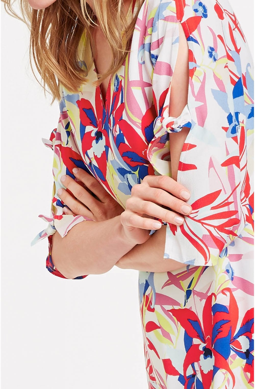 Bold Floral Print Shift Dress