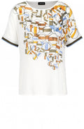Bold Patterned Front Top