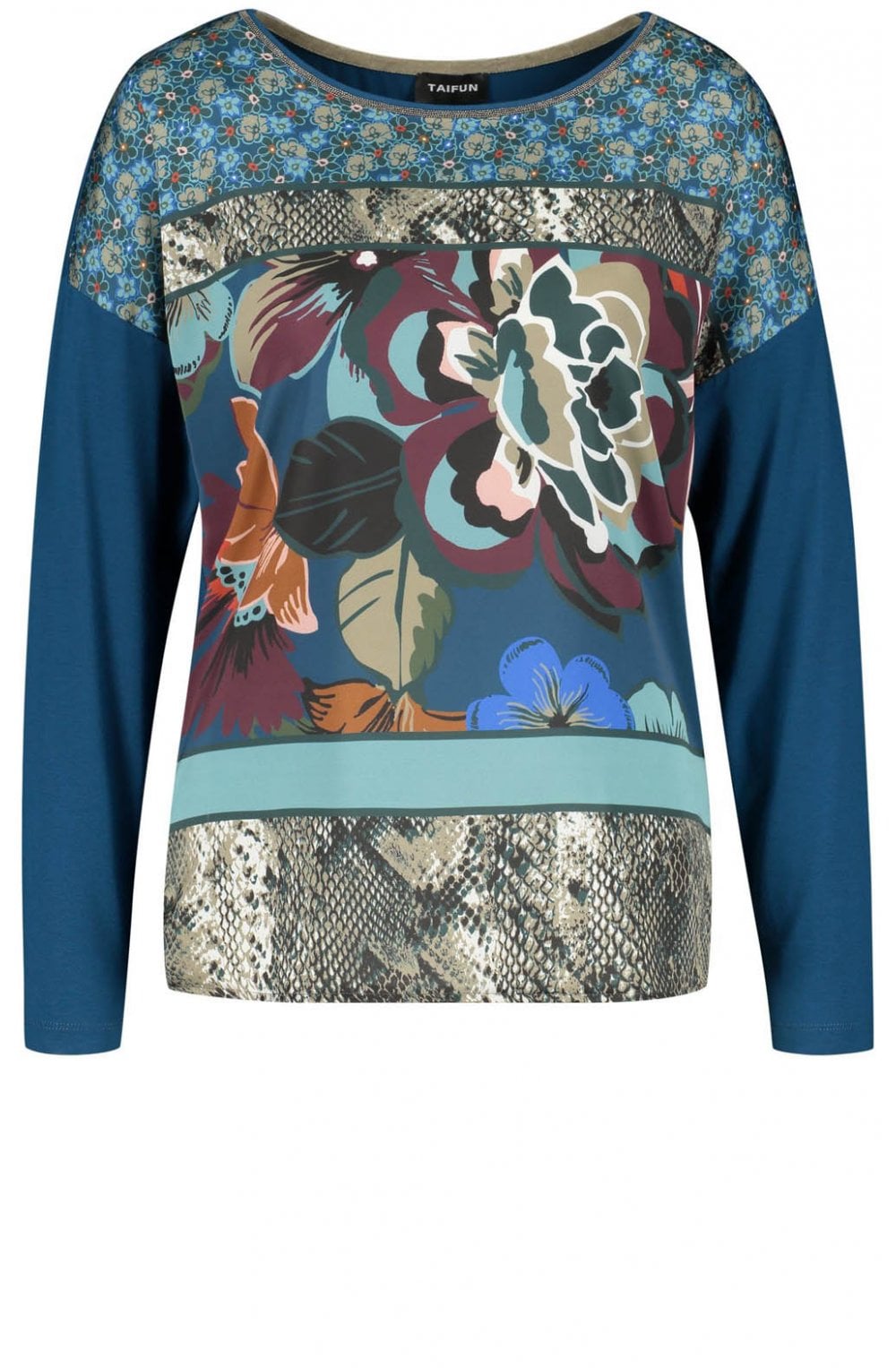 Bold Patterned Front Top