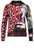 Bold Print Hooded Sweatshirt