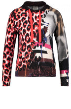 Bold Print Hooded Sweatshirt