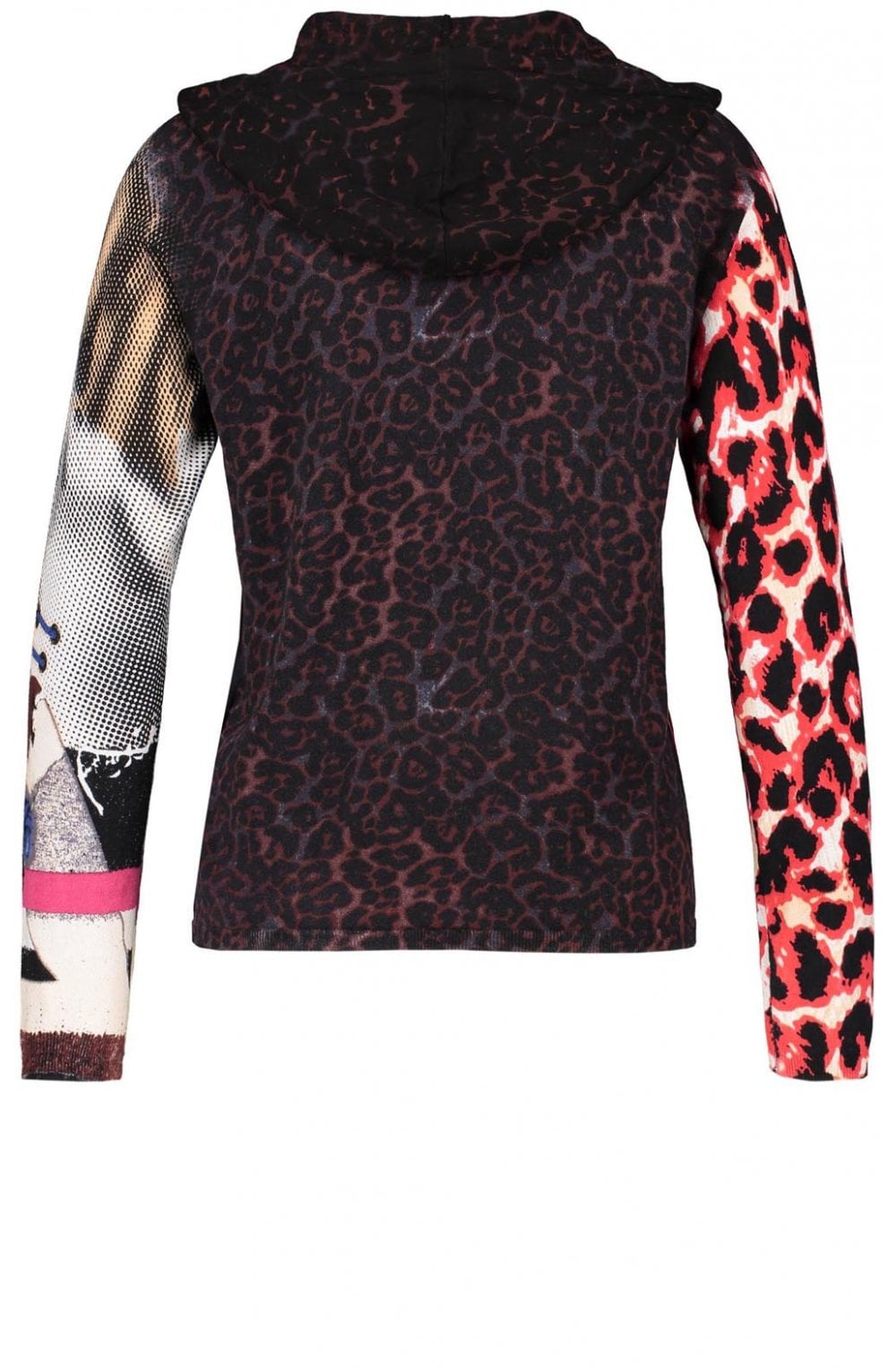 Bold Print Hooded Sweatshirt