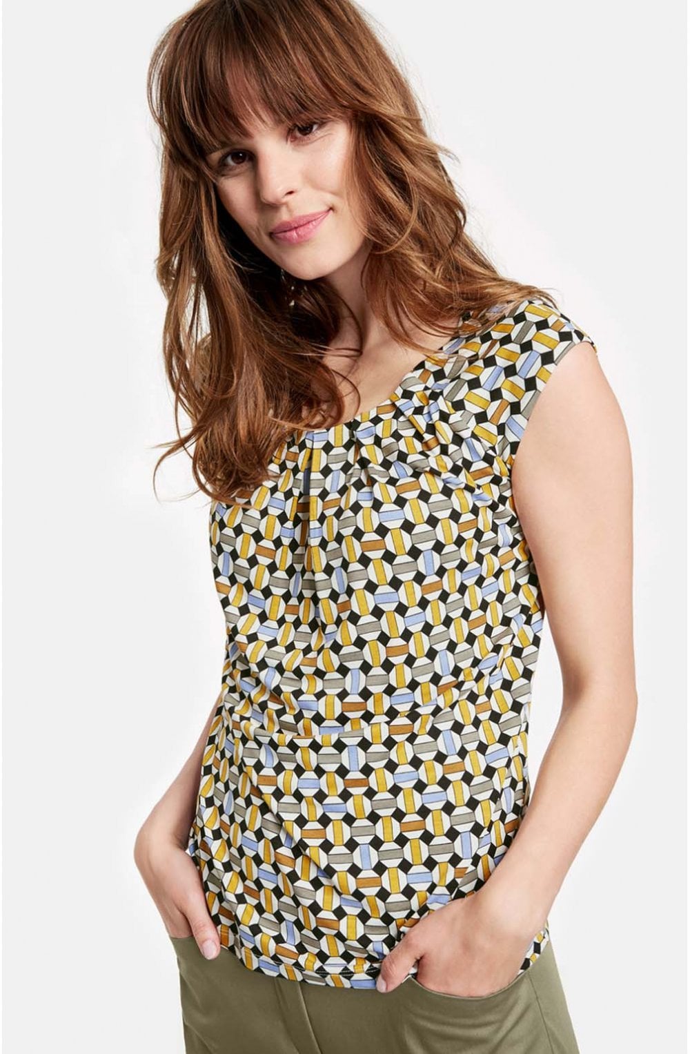 Bold Print Jersey Top