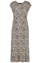 Bold Print Shift Dress With Draping