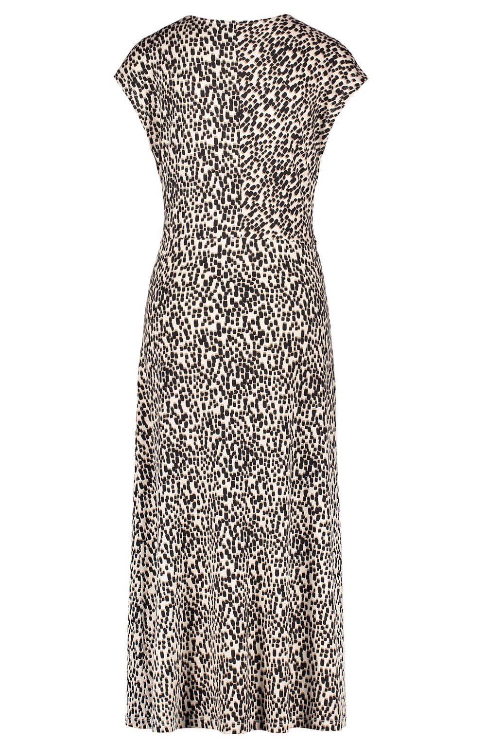 Bold Print Shift Dress With Draping