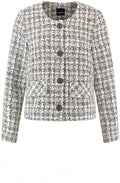 Boxy Textured Check Blazer