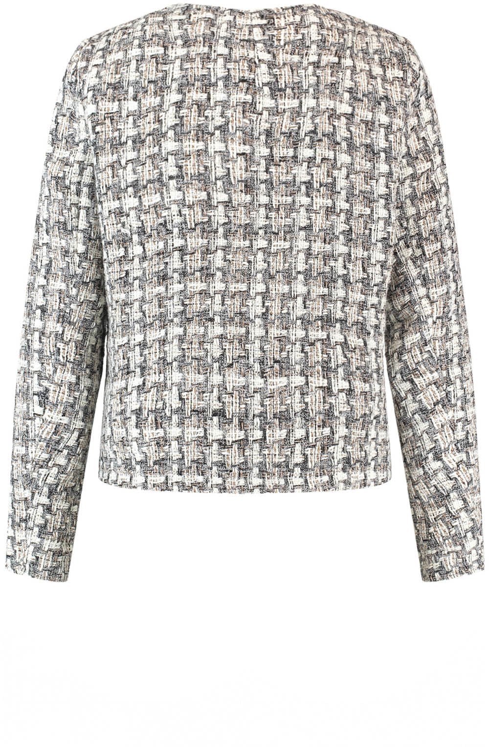 Boxy Textured Check Blazer