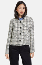 Boxy Textured Check Blazer