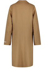 Camel Mid Length Wool Blend Coat
