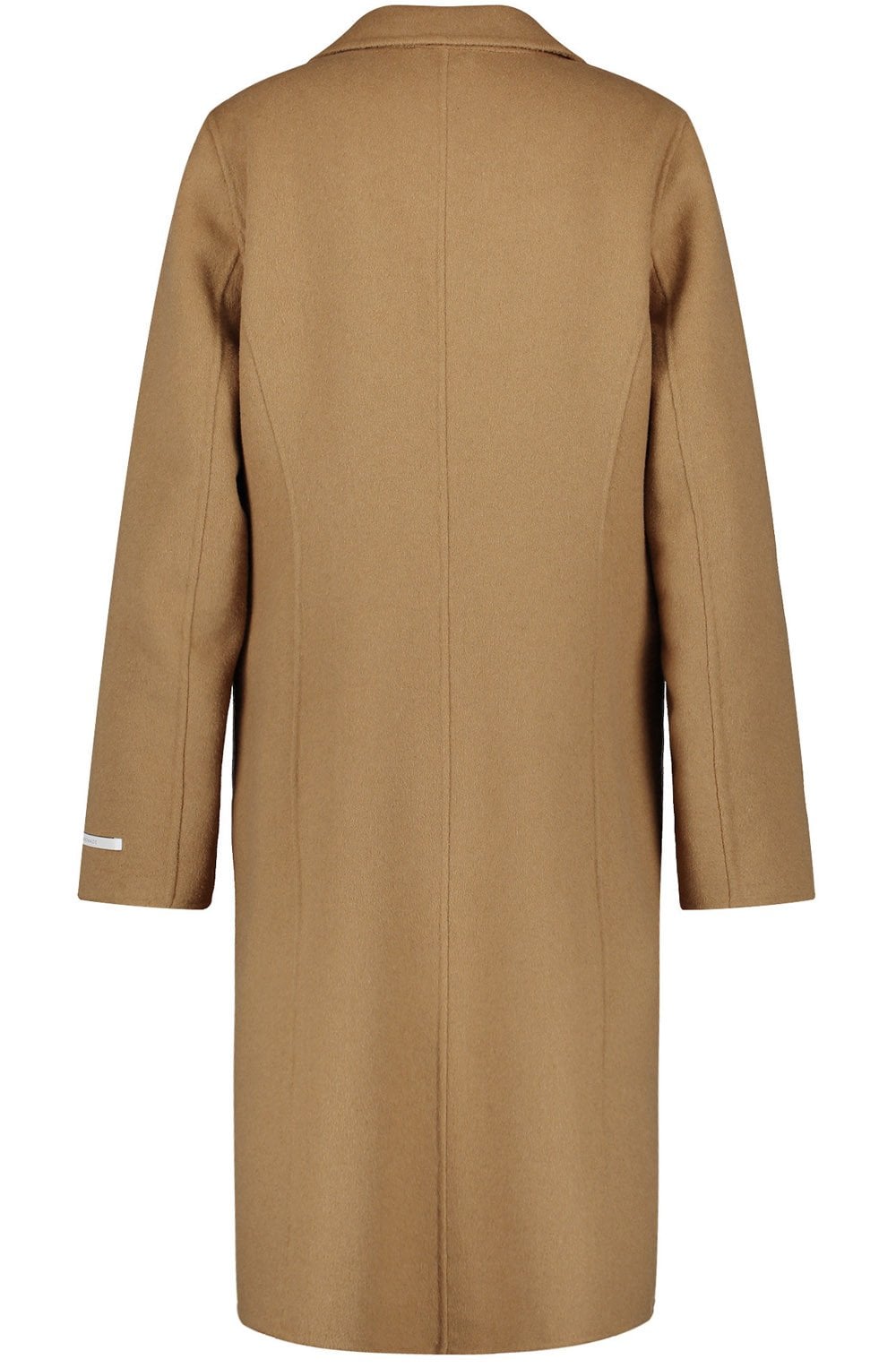 Camel Mid Length Wool Blend Coat