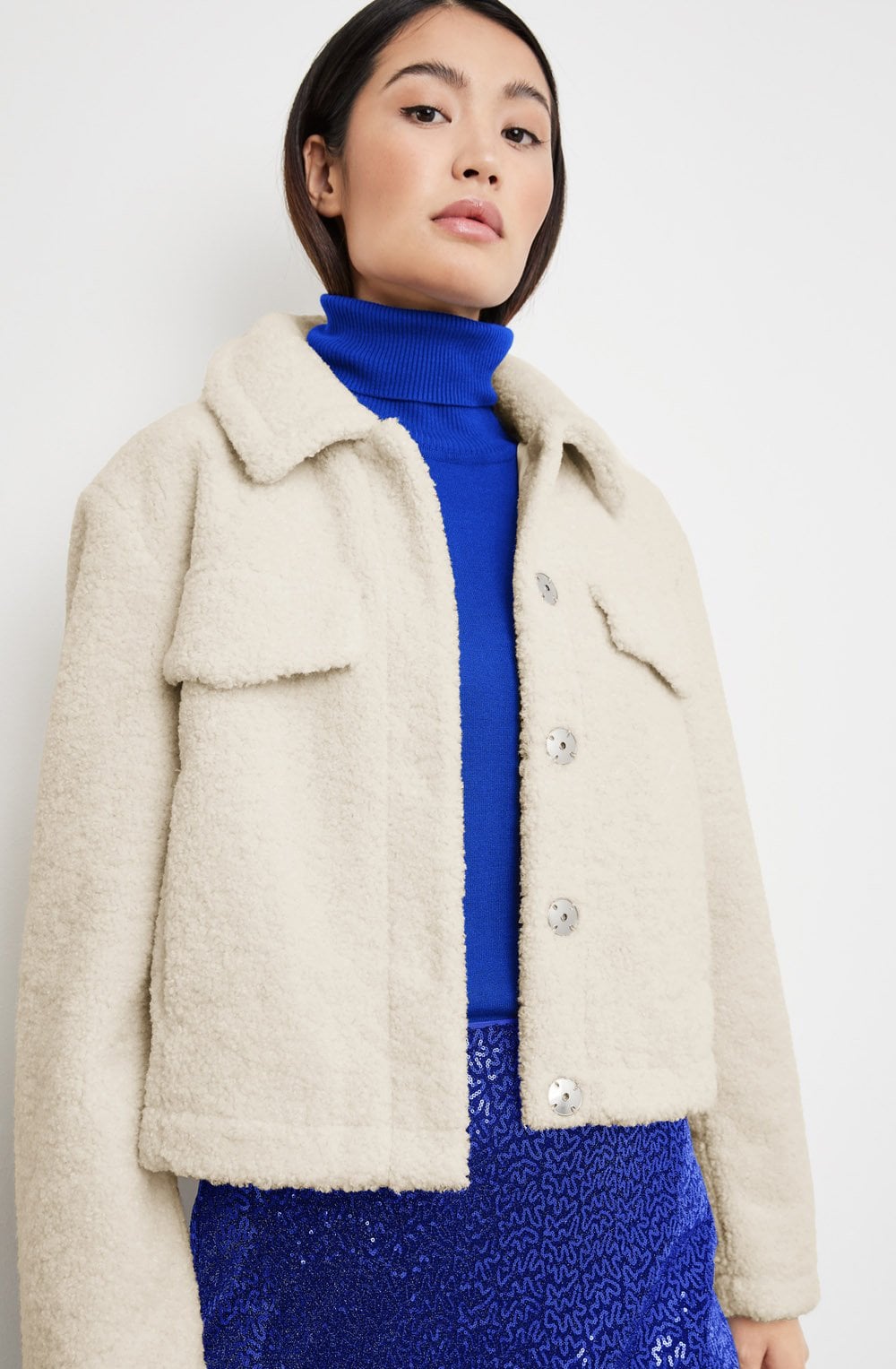 Champagne Teddy Short Jacket