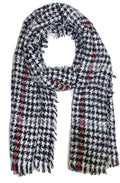 Check Print Knit Scarf