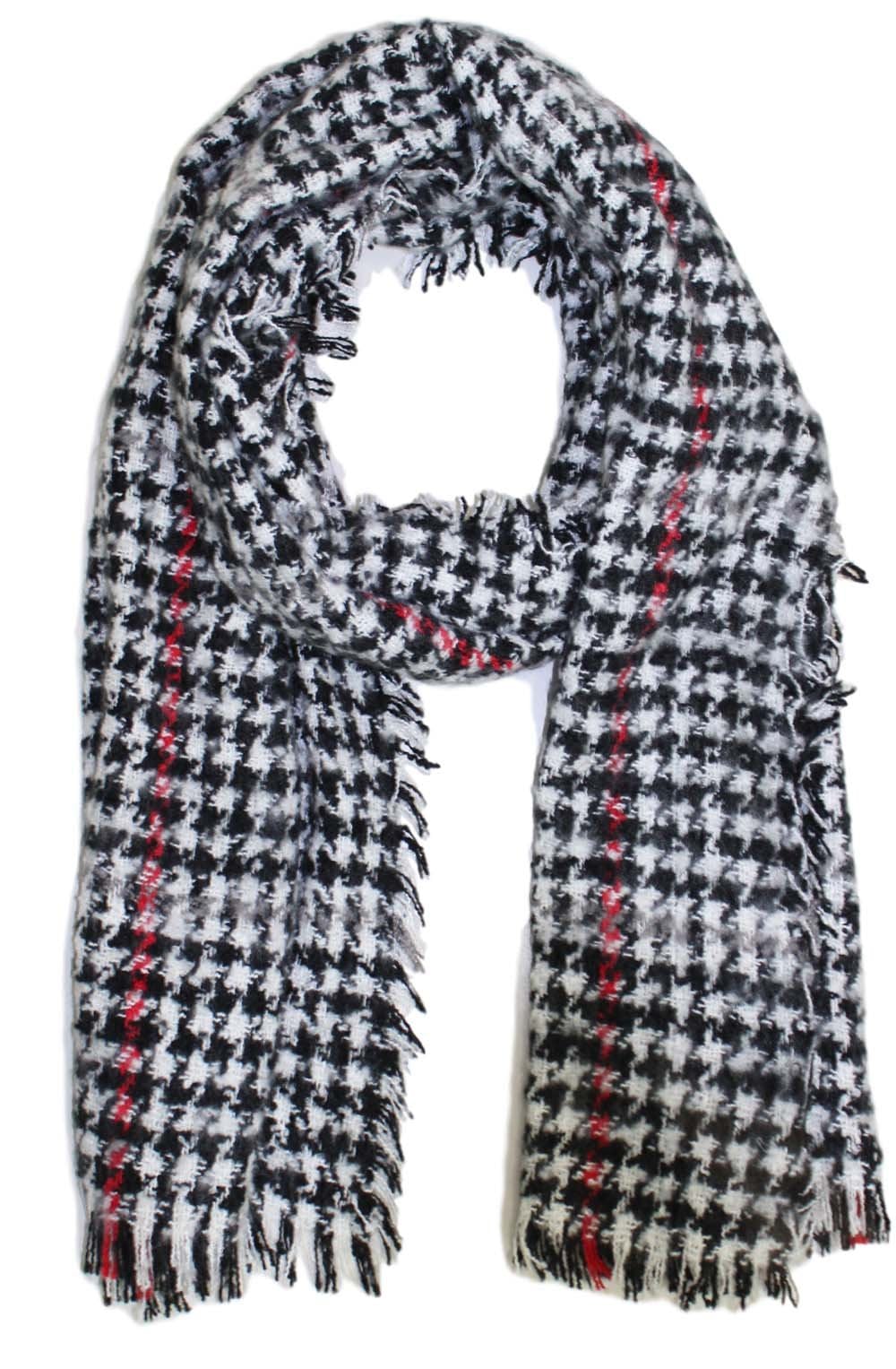 Check Print Knit Scarf