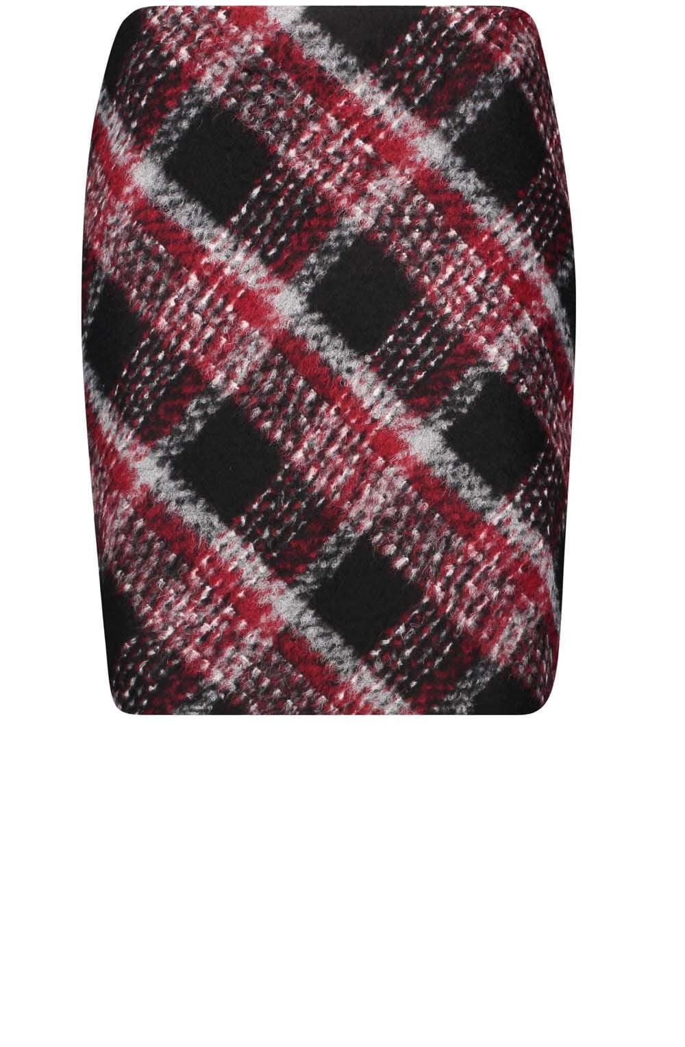Check Print Knit Skirt
