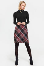 Check Print Knit Skirt