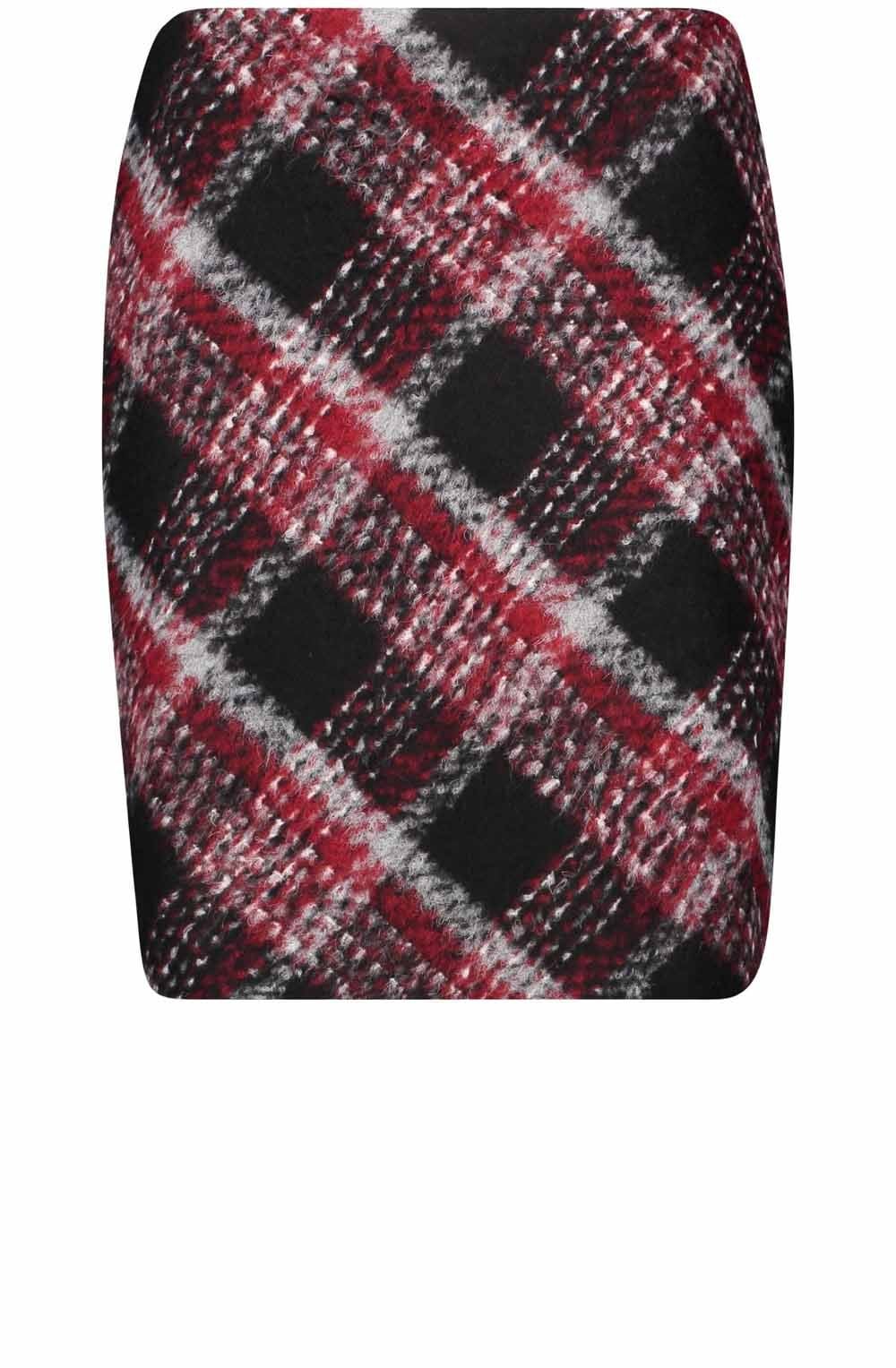 Check Print Knit Skirt