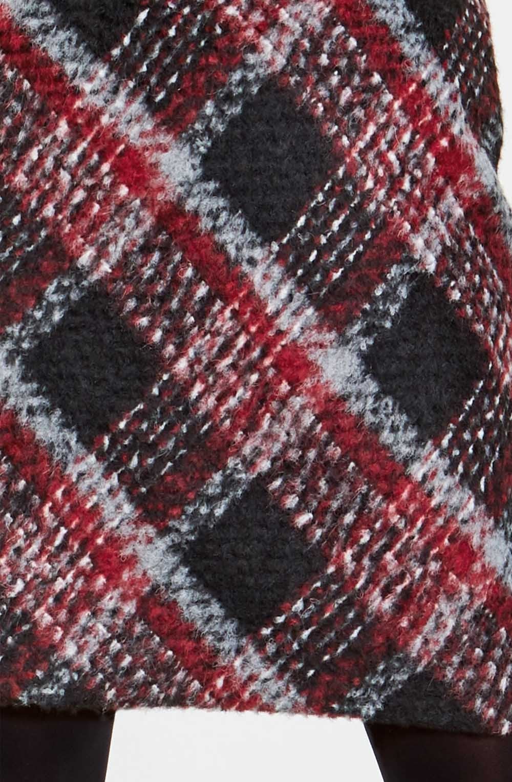 Check Print Knit Skirt