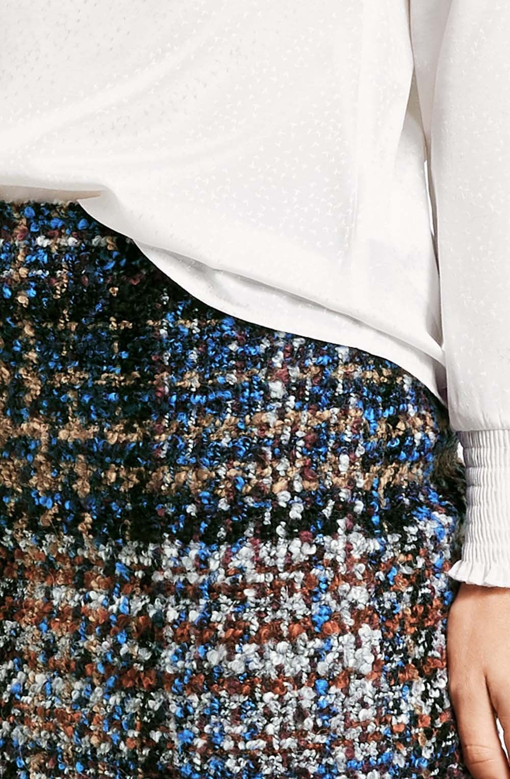 Check Print Knit Skirt