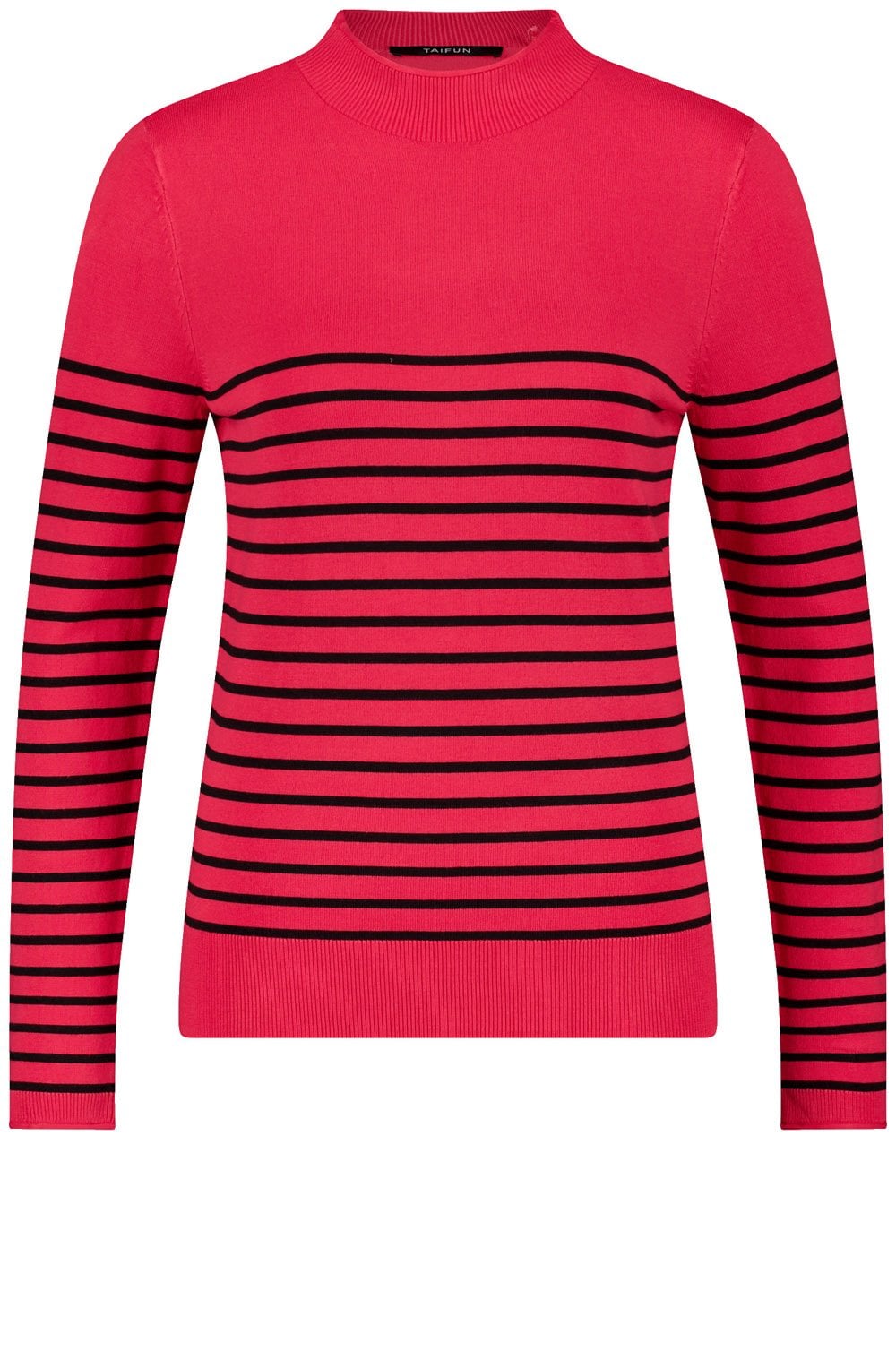 Cherry Red and Black Striped Jumper