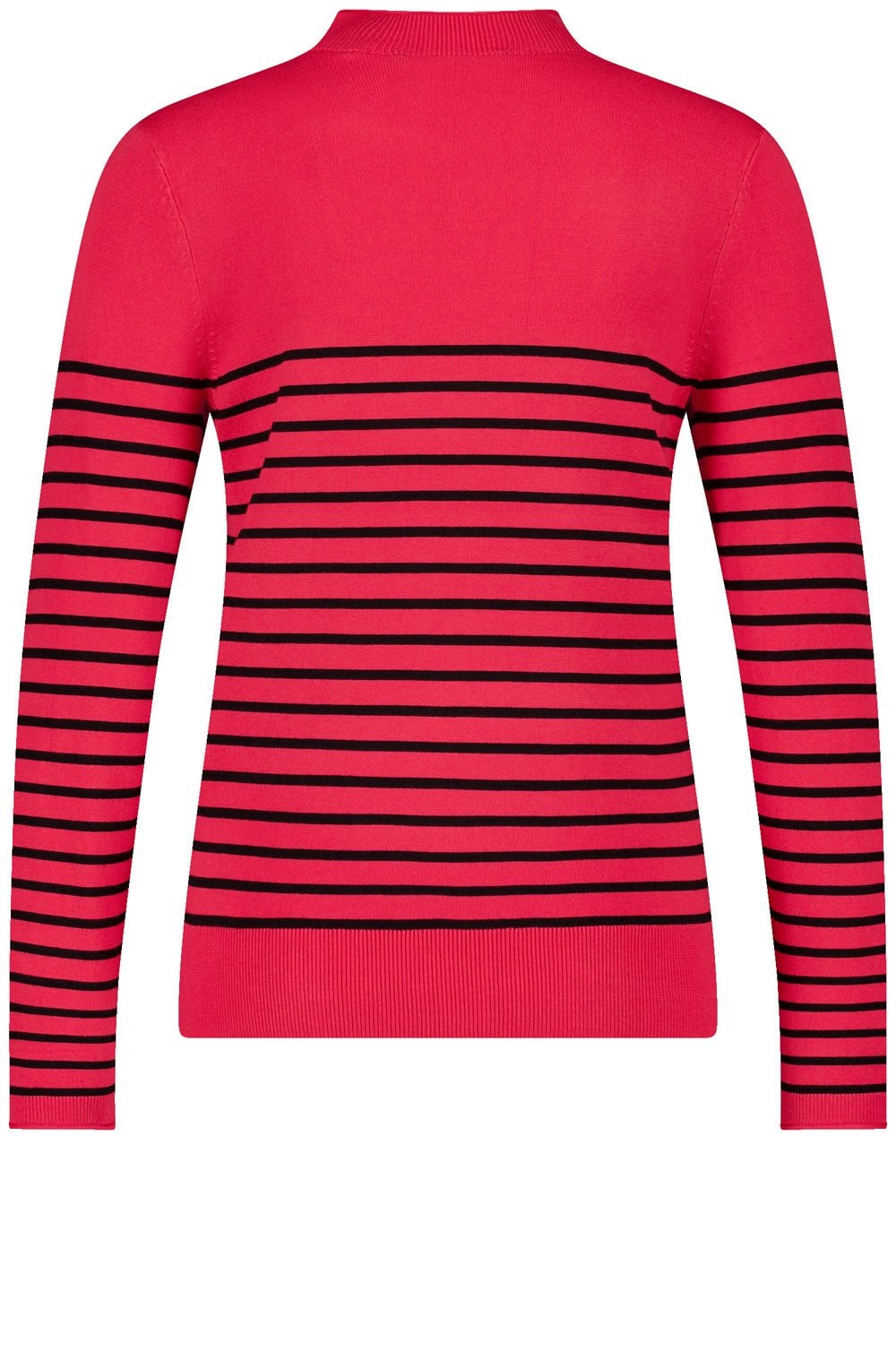 Cherry Red and Black Striped Jumper