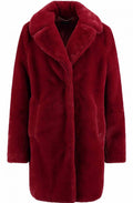 Cherry Wine Faux Fur Coat
