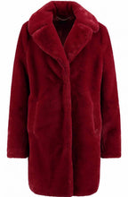 Cherry Wine Faux Fur Coat