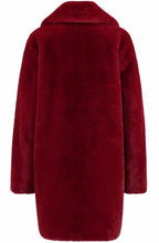 Cherry Wine Faux Fur Coat