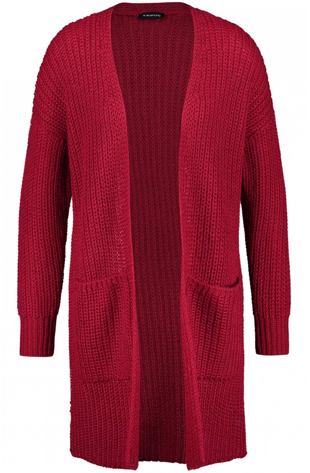 Cherry Wine Knit Long Cardigan