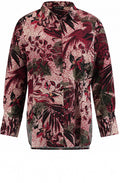 Cherry Wine Mixed Patterned Blouse